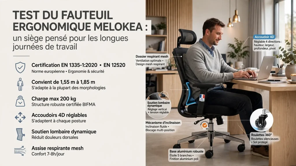 chaise pour bureau qualité française