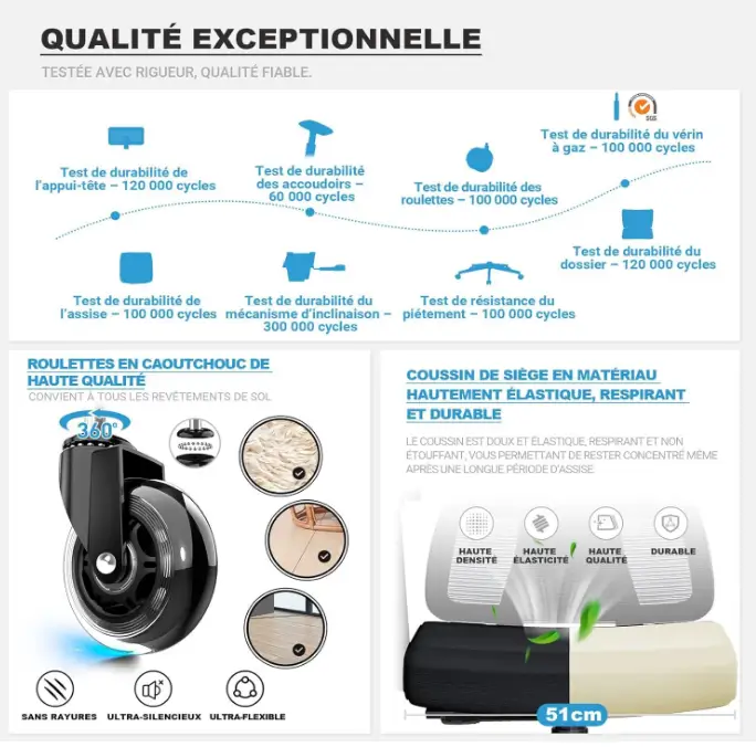 fauteuil de bureau de fabication en france a prix reduit