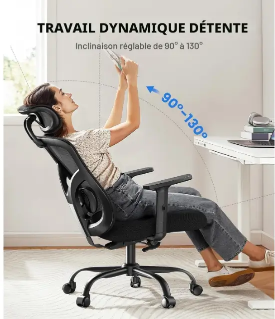chaise de bureau dynamique basculante