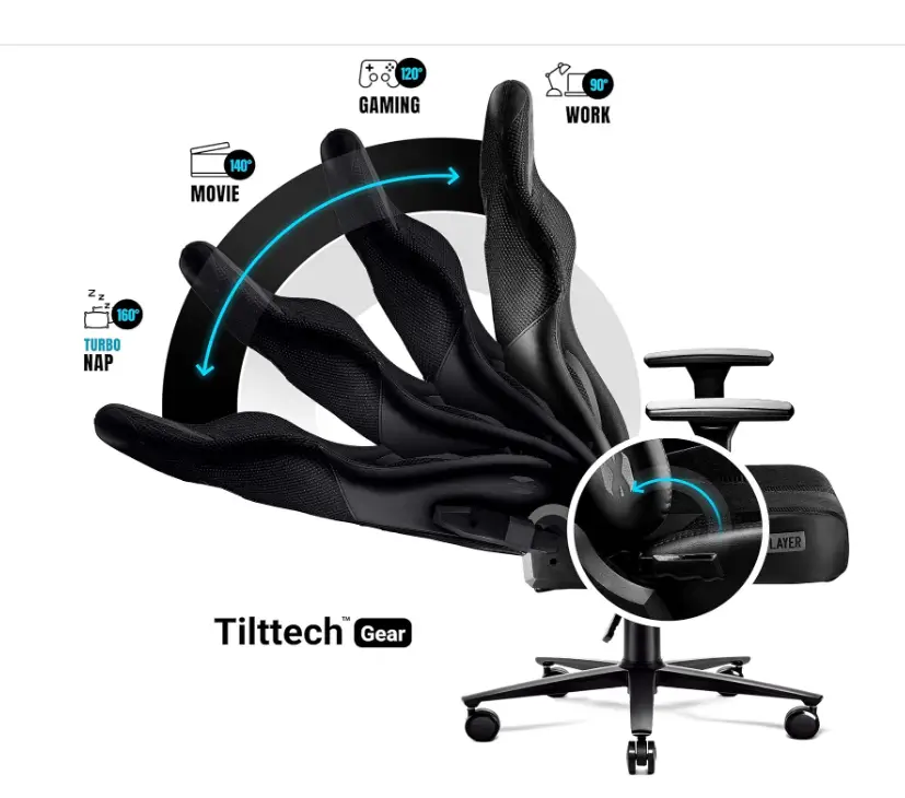 meilleure offre Chaise de Gaming en Tissu X-Player  Assise Large