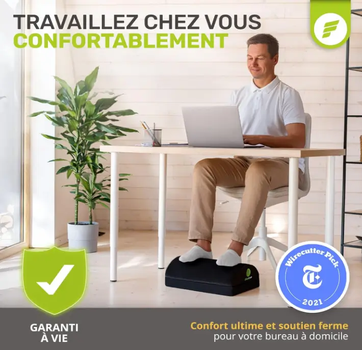 pose pieds pour bureau anti douleurs