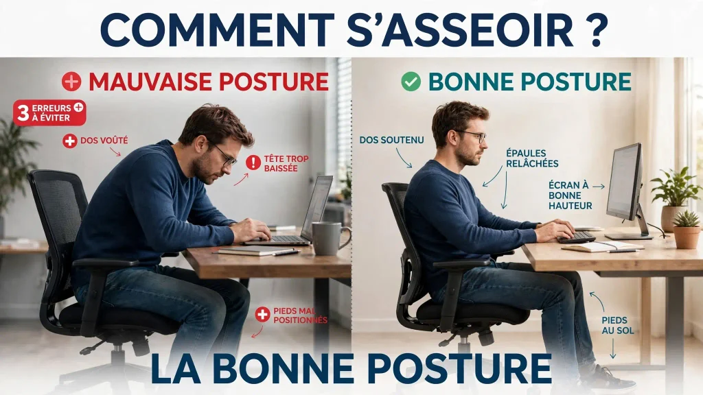 Comment s'asseoir sur une chaise ergonomique