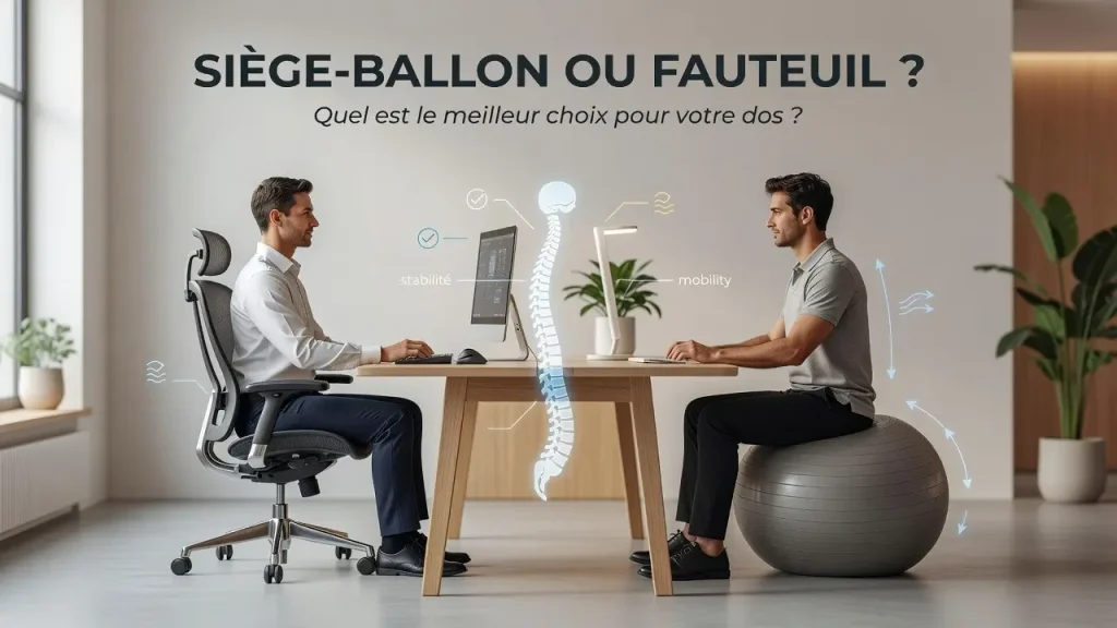 face a face ballon chaise et chaise de bureau