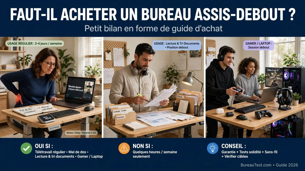 faut il acheter un bureau réglable en hauteur