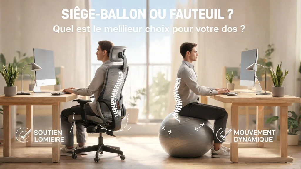 lequel des 2 ballon ou fauteuil pour le bureau 