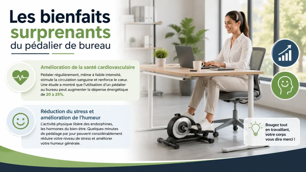Les bienfaits du pédalier de bureau