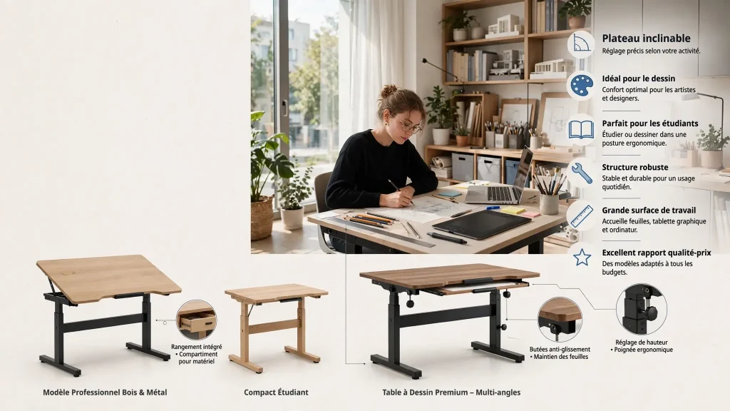 comment bien choisir une table de dessin a inclinaison