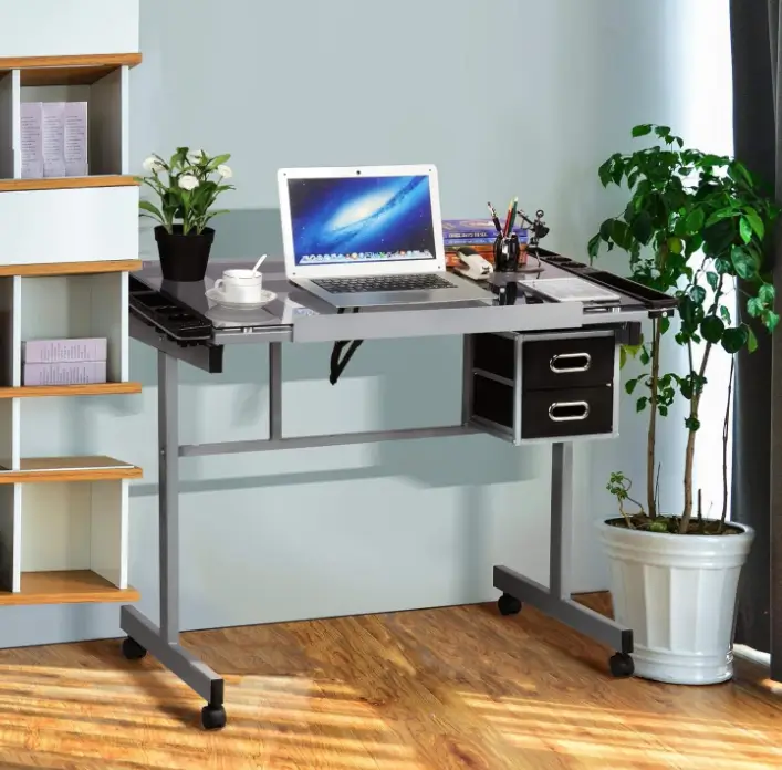 meilleur bureau polyvalent Inclinable 0-60 Verre Trempé