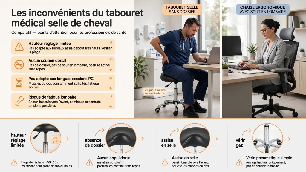 tabouret médical inconvénients 