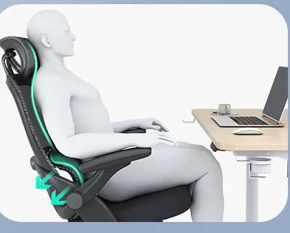 Soutien lombaire indépendant et réglable chaise bureau