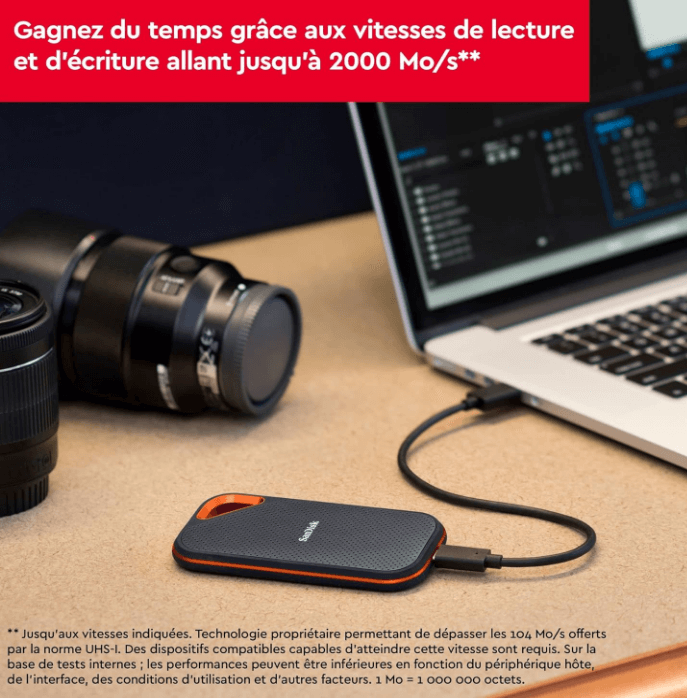 SanDisk Extreme PRO Disque SSD Externe 4 To