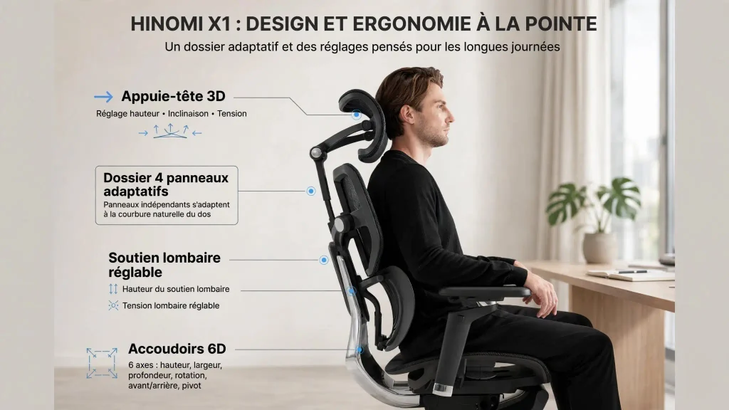 chaise de bureau adaptative