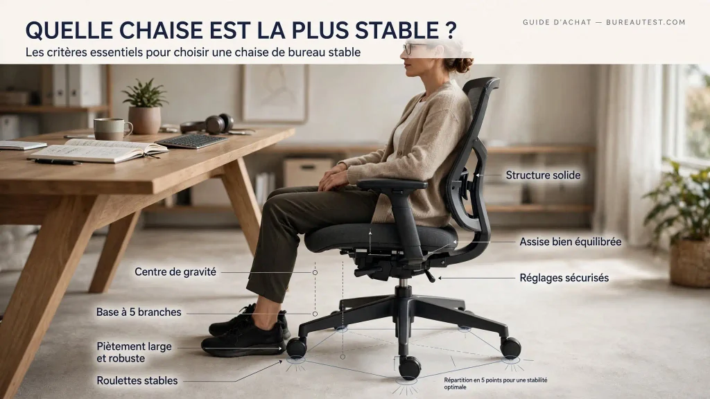 comment bien choisir une chaise de travail bien stable 