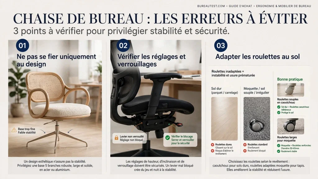les erreurs a éviter avant d'acheter une chaise de bureau ergonomique