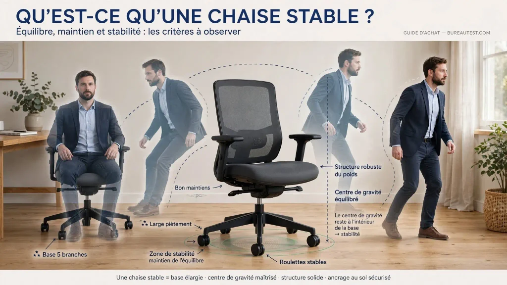 stabiliser une chaise de bureau