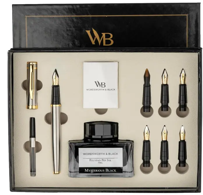 cadeau a offrir pour depart Coffret de calligraphie de luxe