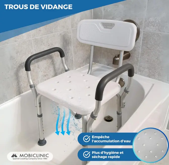 chaise pour s'assoir dans la baignoire