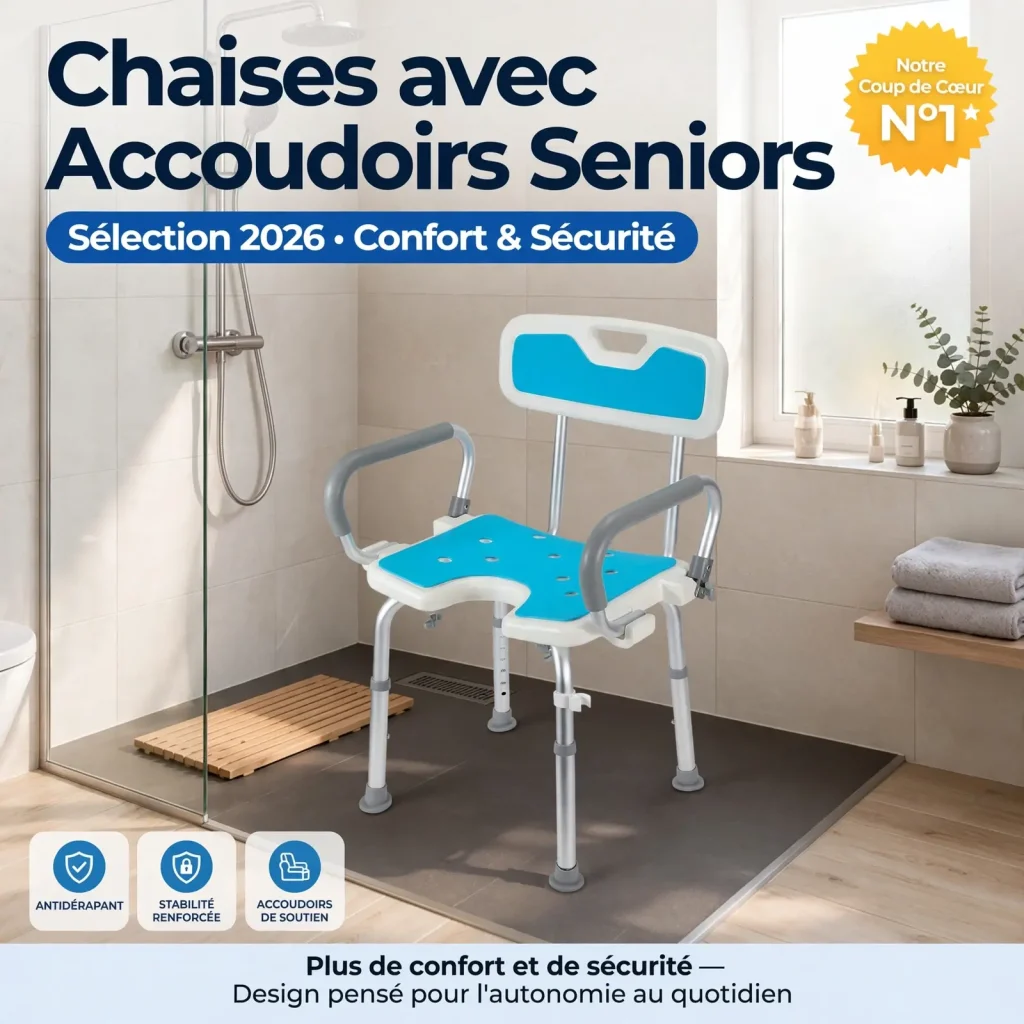 meilleure chaise avec accoudoir pour senior salle bain
