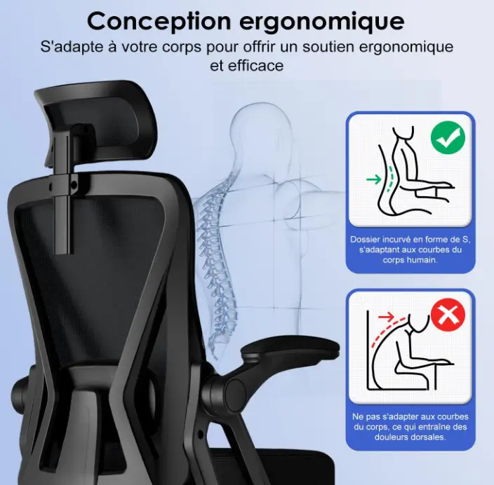 chaise de bureau conception ergonomique