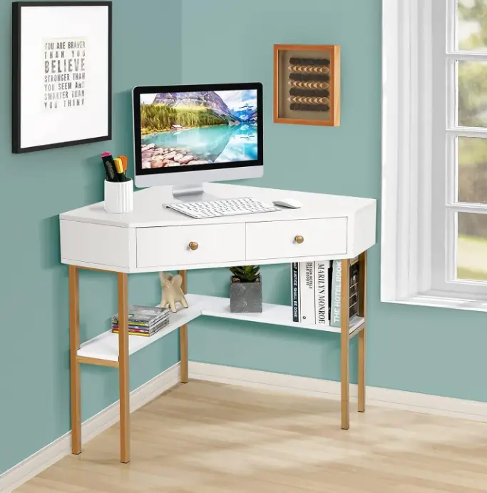 bureau d angle avec rangement amazon