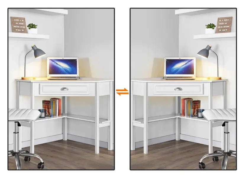 top bureau d angle reversible