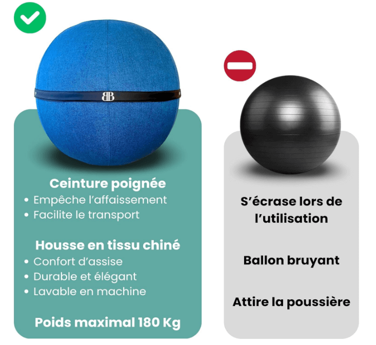 Chaise Ballon Anti Mal de Dos