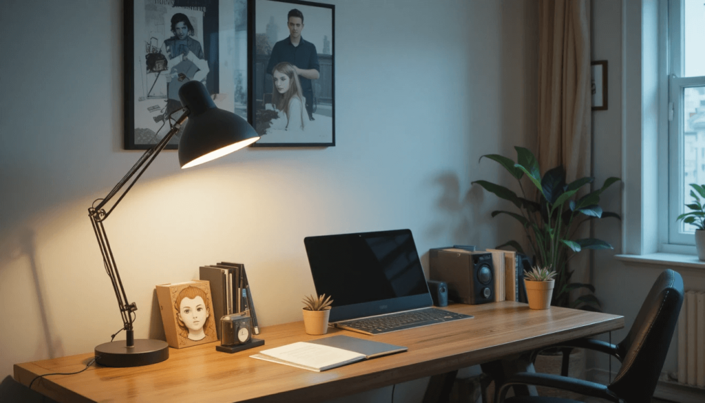 bureau à domicile bien eclairé