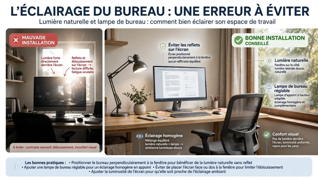 quel éclairage utiliser pour son bureau a domicile