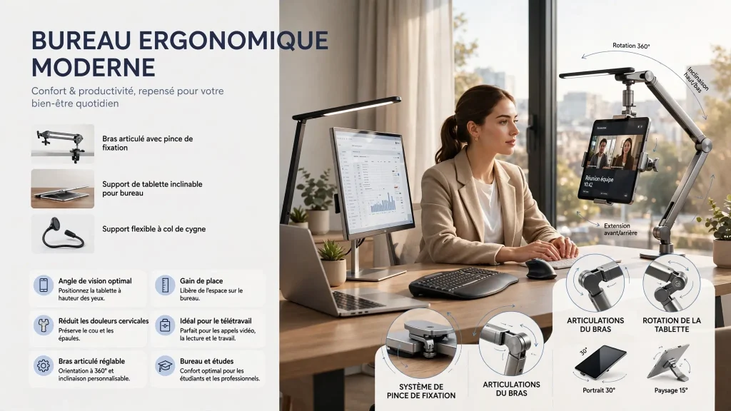 support tablette ergonomique 
