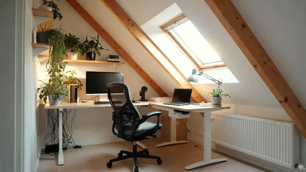 Aménager un bureau sous les combles