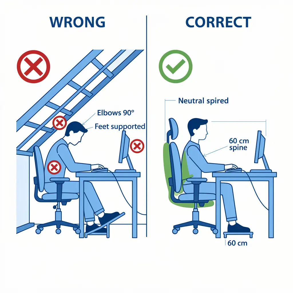adapter la bonne position au bureau
