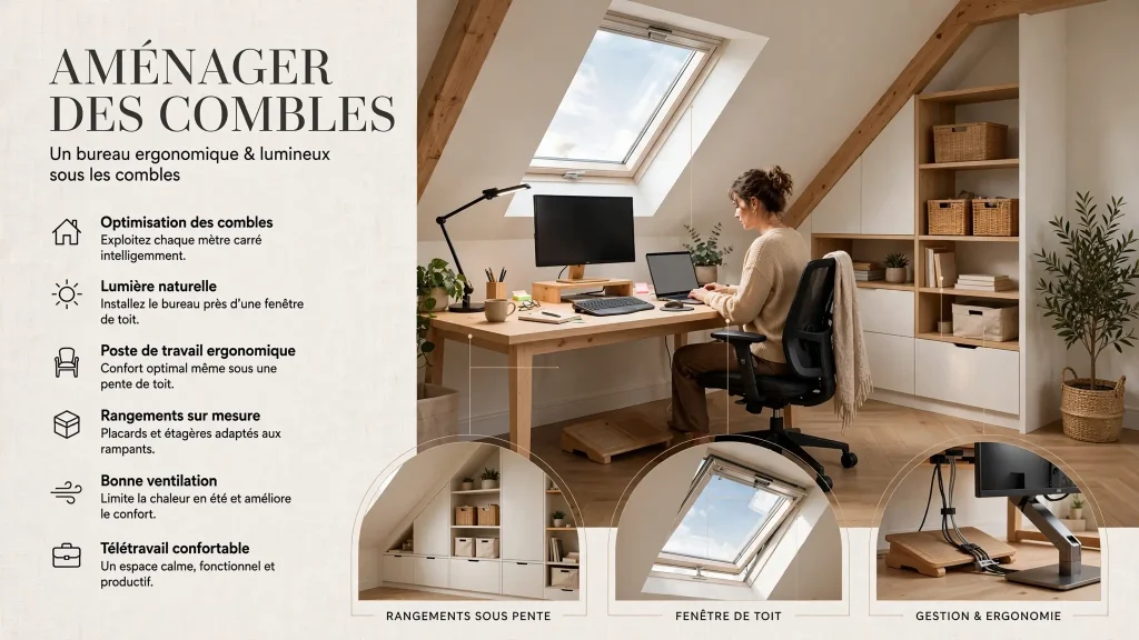 amenager sous les comples un bureau