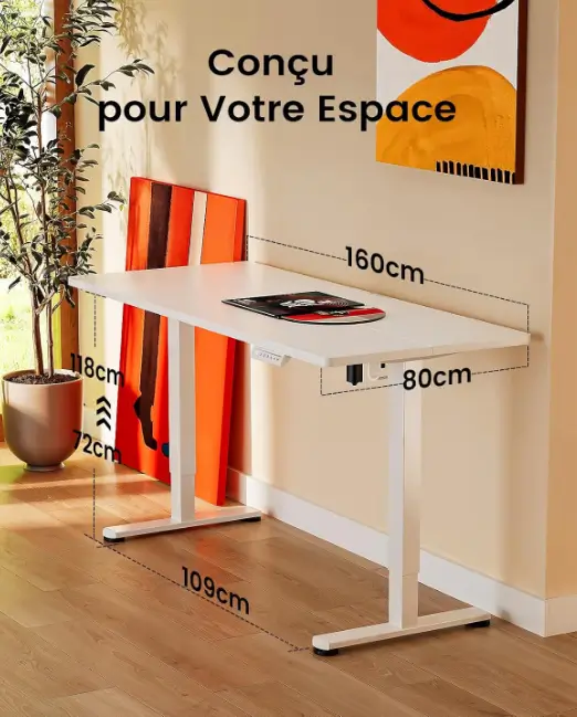 bureau reglable pour petit espace