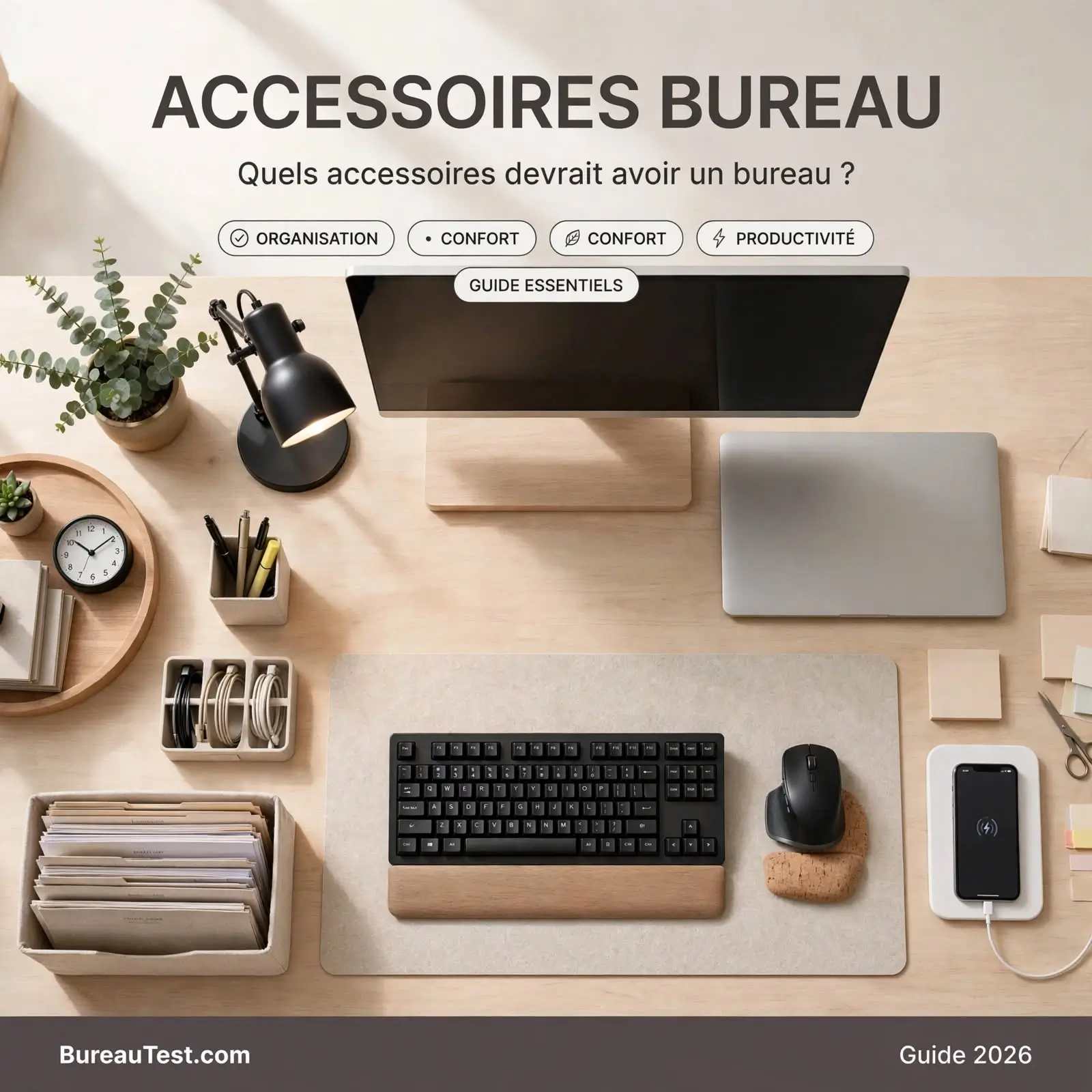 les accessoires indispensables a mettre sur son bureau pour bien travailler