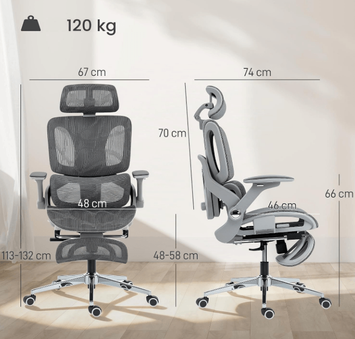 chaise de bureau basique appui-tête réglable et d’accoudoirs ajustables 