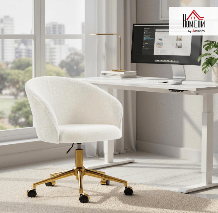 fauteuil de bureau ergonomique en polaire 