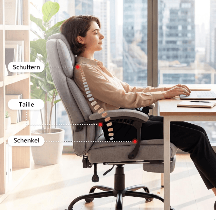 fauteuil de bureau maintien du dos et massant 