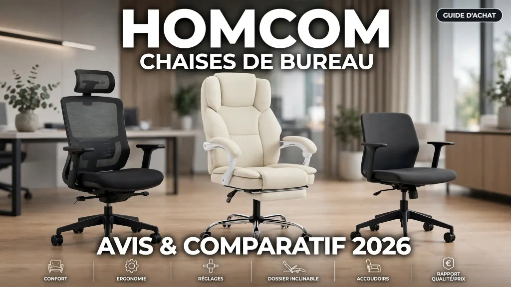 test comparateur chaise de bureau homcom